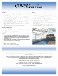 Covers in Play Retractable Enclosures for Pools, Spas and Patios Brochure Page 2